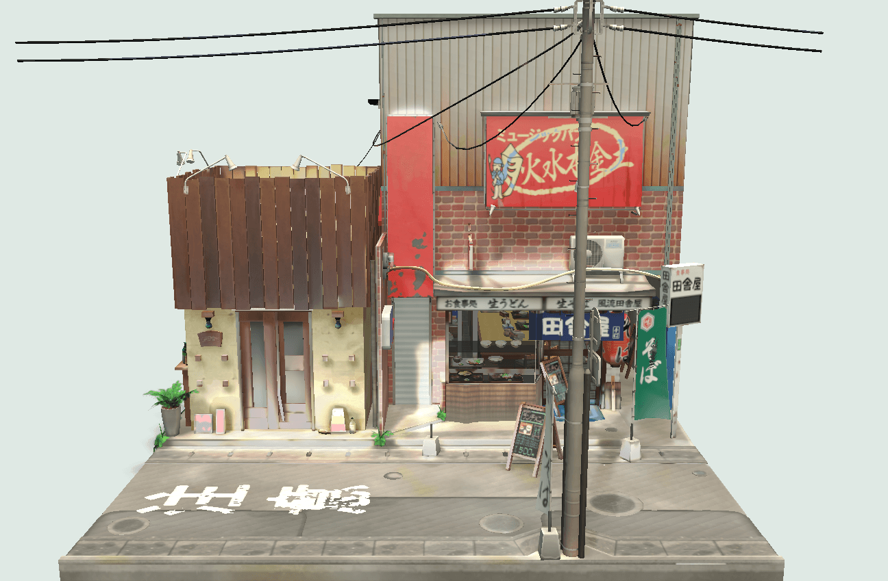 日本餐厅 3D 模型预览